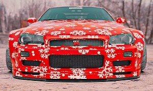 R34 GT-R "Santazilla" Looks Like the Perfect Christmas Gift