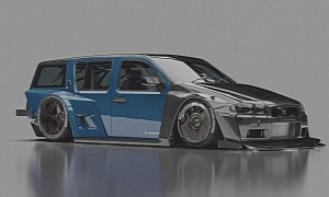 R34 Nissan GT-R “Max” Has Alternate CGI Sibling Looking All Widebody and Wagon