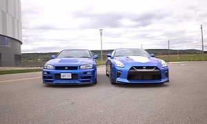 R34 Skyline GT-R V-Meets the 2020 Nissan GT-R 50th Anniversary, Both Are Awesome