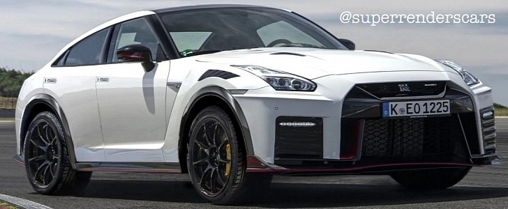 R35 Nissan GT-R Cross-Coupe SUV rendering by superrenderscars