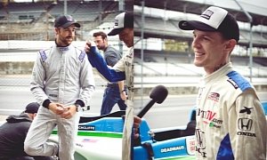 Racer James Hinchcliffe Takes Deadmau5 on a 2-Seat Indy Racing Experience