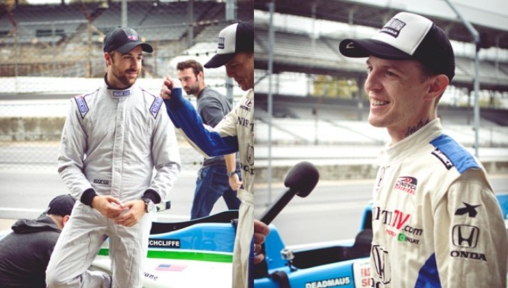 Racer James Hinchcliffe Takes Deadmau5 on a 2-Seat Indy Racing Experience