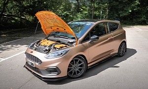 Rachel's Stage 2 Ford Fiesta ST Is Quick, Loud, and of Course, Pink. Sorry, "Rose Gold"
