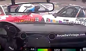 Racing a Miata Sometimes Looks Like a Double PIT Maneuver: Playboy MX-5 Cup Crash