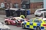 Racing Ferrari Knocks Over Parked Range Rover in Crash Like “an Explosion”