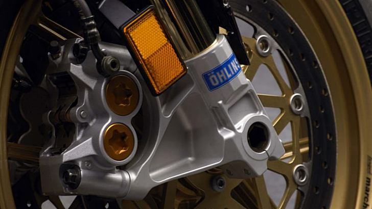 Ohlins radial brakes on a Yamaha YZF-R1 bike