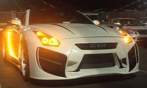 Radzilla: Widebody Nissan GT-R with an Amazing Light Show