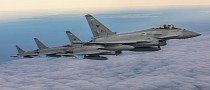 RAF Fighter Jets Look Like Clones in the Sky During Joint Exercise With U.S. Air Force