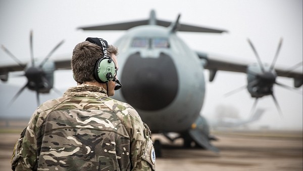 The Atlas A400M transported troops and cargo for cold-weather training in Norway