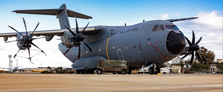 The RAF Atlas demonstrated its long-range capabilities during a resupply mission