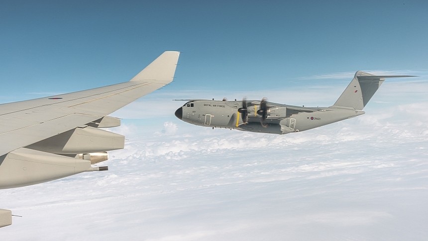 RAF's Atlas conduced a 22-hour nonstop flight from the UK to Guam