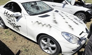 Enraged Wife Destroys Husband’s Mercedes-Benz SLK 350 Over Cheating, Car Ends in the Scrapyard