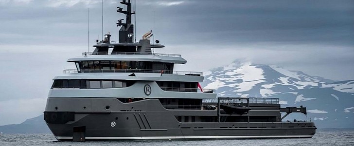 Ragnar is an explorer superyacht, a conversion from an industrial supply ship
