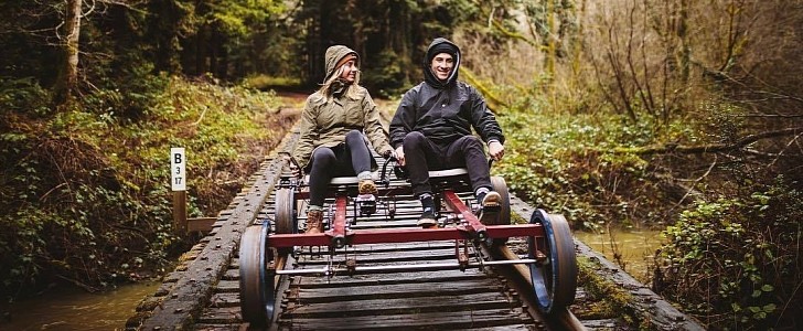 The railbike is a great, eco-friendly way to enjoy a historical railroad route