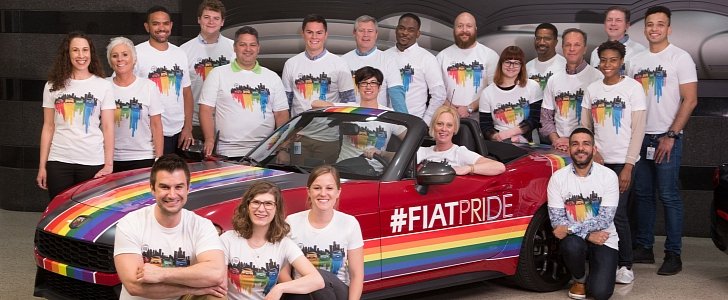 Fiat 124 Spider ready for Motor City Pride Parade