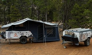 Raker Camper Trailer Explodes Into a Full-Blown Campsite for Your Family