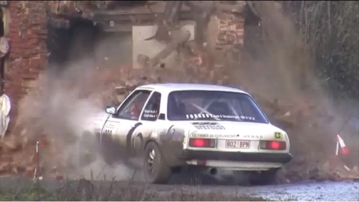 Opel Ascona rally crash