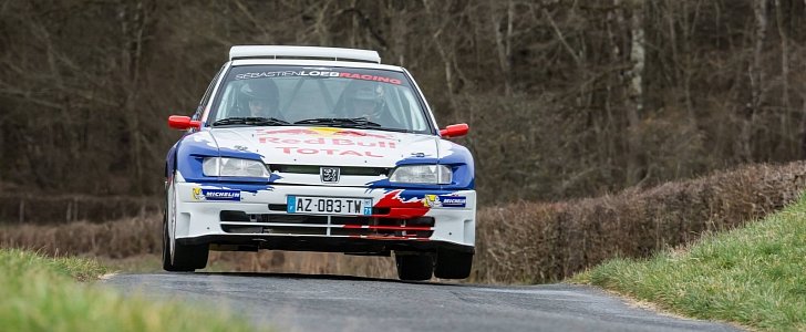 Sebastien Loeb drives Peugeot 306 Maxi, a Group A rally car from the late '90s