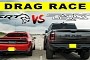 Ram 1500 TRX Destroys Dodge Challenger Hellcat in Supercharged Drag Race