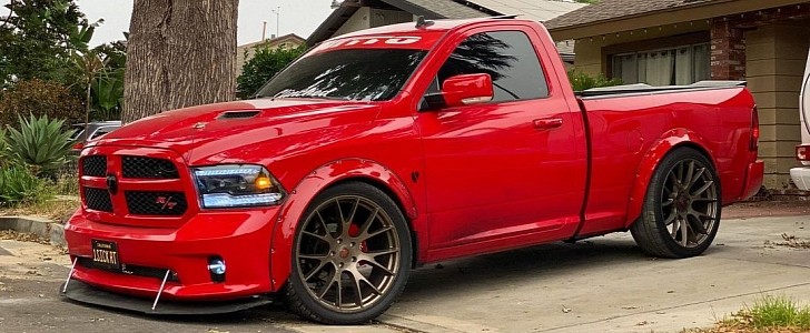 Ram R/T Single Cab With Widebody and Huge Wheels Looks Like a Ford Lightning