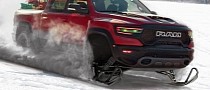 Ram TRX Reimagined With Snowmobile Skis as Santa's New Sleigh