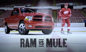 Ram Vs. Mule: Ram Named Official Truck of the Red Wings
