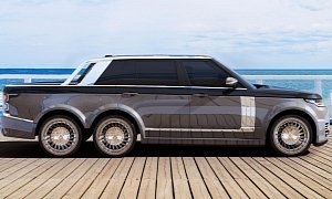 Range Rover 6x6 Pickup Is an Opulent Land Yacht-SUV
