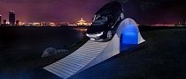 Range Rover Drives Over Origami Bridge to Celebrate 45th Anniversary in China