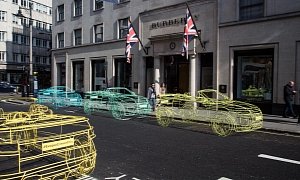 Range Rover Evoque Convertible Wireframe Sculptures Show up on London's Streets