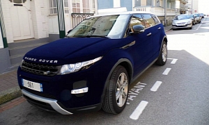 Range Rover Evoque Ruined with Blue Velvet Wrap in France