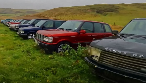 Range Rover and Land Rover scrapyard in Wales