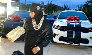 Rapper 6ix9ine Surprises His Family With a Lambo Urus and Dodge Durango