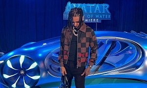 Rapper DDG Checked Out the Mercedes Vision AVTR at the Avatar: The Way of Water Premiere