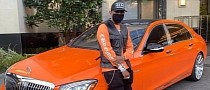 Rapper Fabolous Is Back to Matching His Cars, This Time an Orange Mercedes-Maybach S-Class