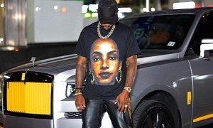 Rapper Fabolous Looks Top-Notch Next to His Silver Rolls-Royce Cullinan