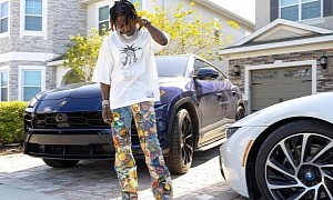 Rapper Jackboy Mixes and Matches With a Blue Lambo Urus and a BMW i8