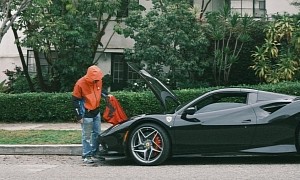 Rapper Larry June’s Latest Flex Is a Dark Ferrari F8 Spider