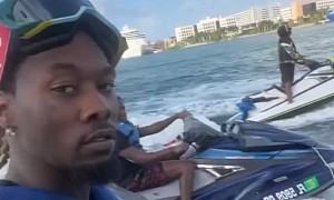 Rapper Offset Gets on a Sea-Doo Watercraft in Miami To "Clear His Mind"