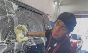 Rapper Tekashi 6ix9ine Washes Cars on His Birthday, Gives Workers $50K