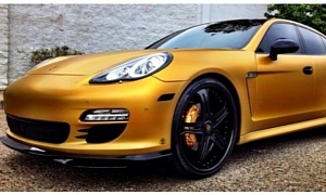 Rapper The Game Gives His Porsche Panamera Matte-Gold Wrap
