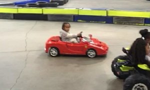 Rapper Tyga’s Son Drives a Ferrari Toy Car on His 3rd Birthday