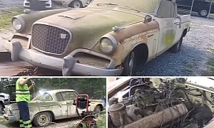 Rare 1956 Studebaker Golden Hawk Gets Satisfying First Wash After Decades in a Barn