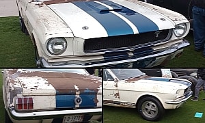 Rare 1965 Shelby Mustang GT350 Hidden for Decades Displays Patina at Amelia 2024