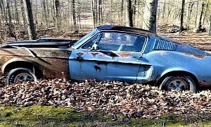 Rare 1968 Ford Mustang Cobra Jet Was Abandoned in the Forest, You Can Save it