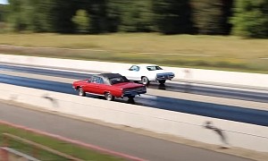 Rare 1969 Pontiac Grand Prix Drag Races 1965 Buick Skylark, It's Very Close