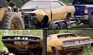 Rare 1971 Plymouth 'Cuda Left To Rot in the Woods Gets Saved After 40 Years