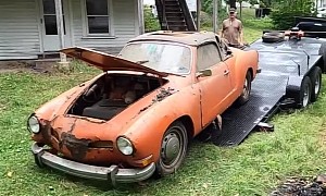 Rare 1972 VW Karmann Ghia Convertible With a Trashed Interior Gets Rescued After 32 Years