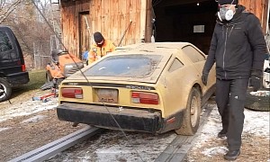 Rare 1974 Bricklin SV-1 Has Been Abandoned in a Barn, Gets First Wash in 24 Years