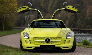 Rare 2013 Mercedes-Benz SLS AMG EV Comes With 4 Motors and a 7 Digit Price Tag