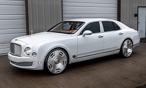 Rare Bentley Mulsanne Rides Low on Brushed and Polished AGL73 Forged Monoblocks